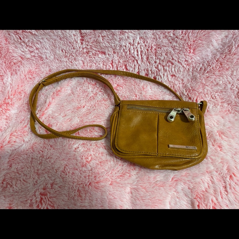 Kenneth Cole Reaction Wooster St Foldover Flap Mini Bag, Tan - Picture 6 of 6